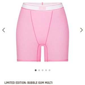 Skims Limited Edition Bubble Gum Cotton Rib Boxers